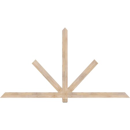 Ekena Millwork Kennewick Smooth Timber Gable Bracket, Douglas Fir, 84"W x 45"H x 1 1/2"D x 3 1/2"F, 13/12 Pitch GBW084X45X0204KEN00SDF